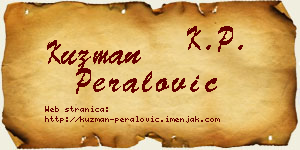 Kuzman Peralović vizit kartica